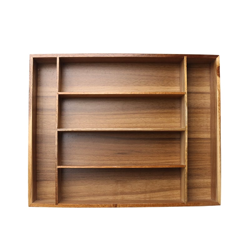 Premium-Holz-Schubladenorganizer für die Küche für mühelose Organisation