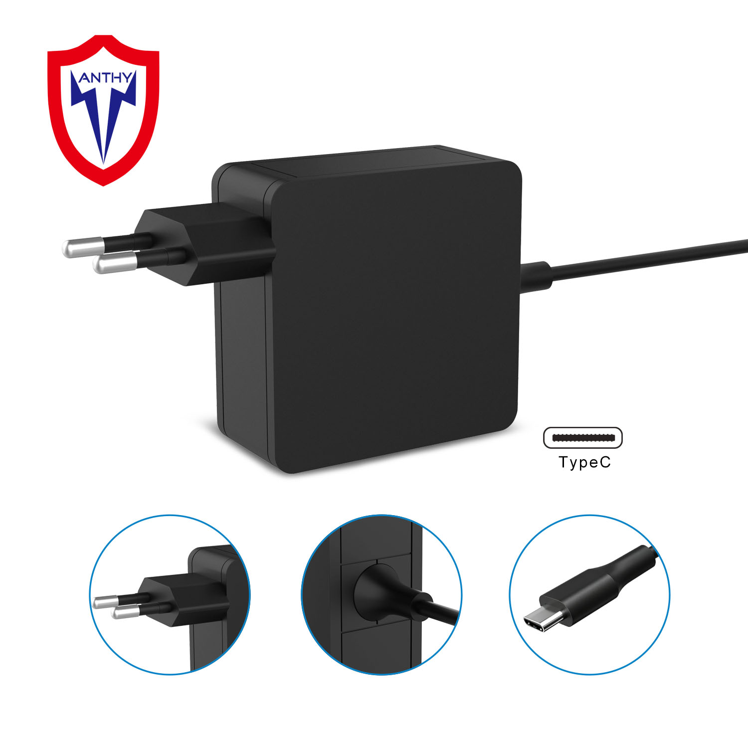 65W USB-C AC Adapter Compatible with Asus,Dell,Lenovo,HP