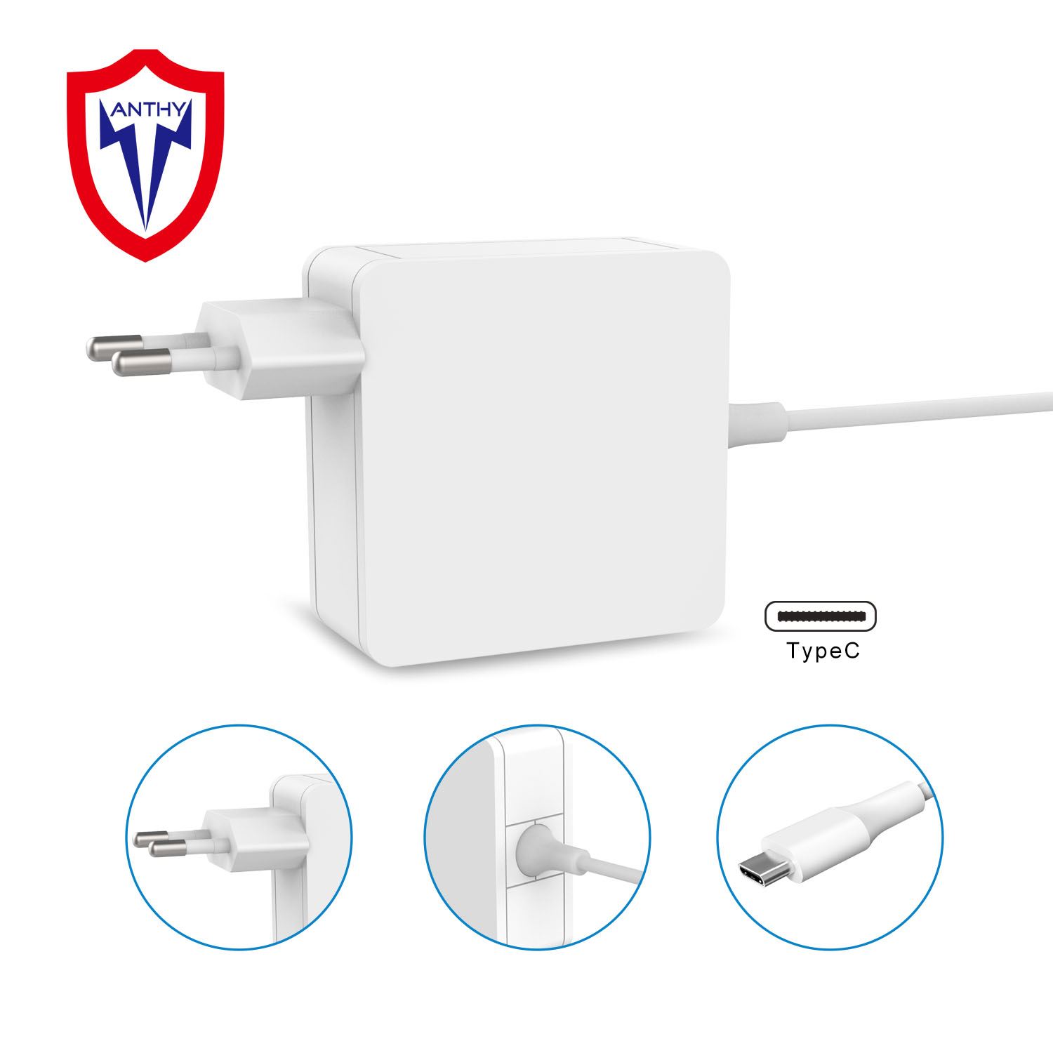 65W USB-C AC Adapter Compatible with Asus,Dell,Lenovo,HP