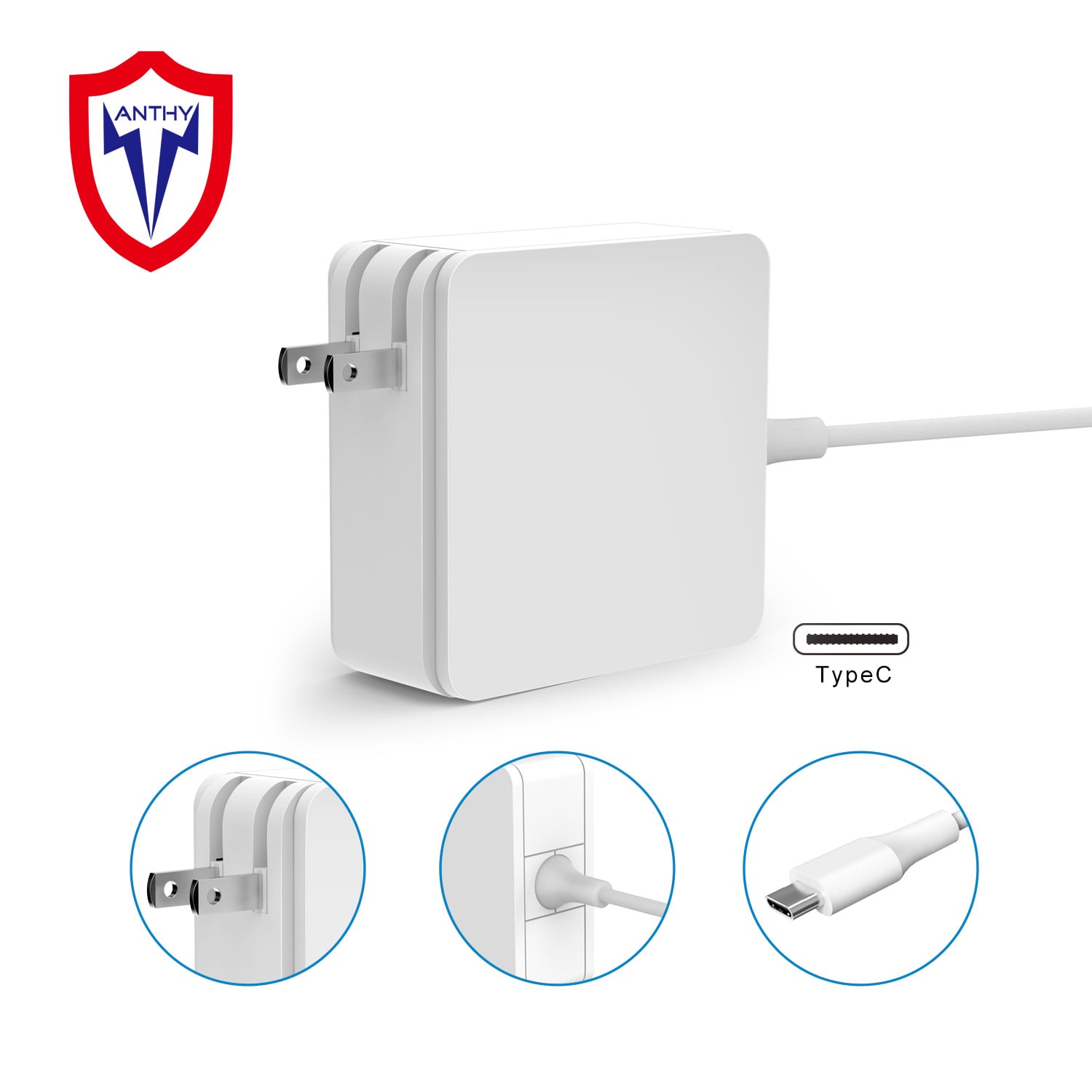 100W USB-C AC Adapter Compatible with Asus,Dell,Lenovo,HP