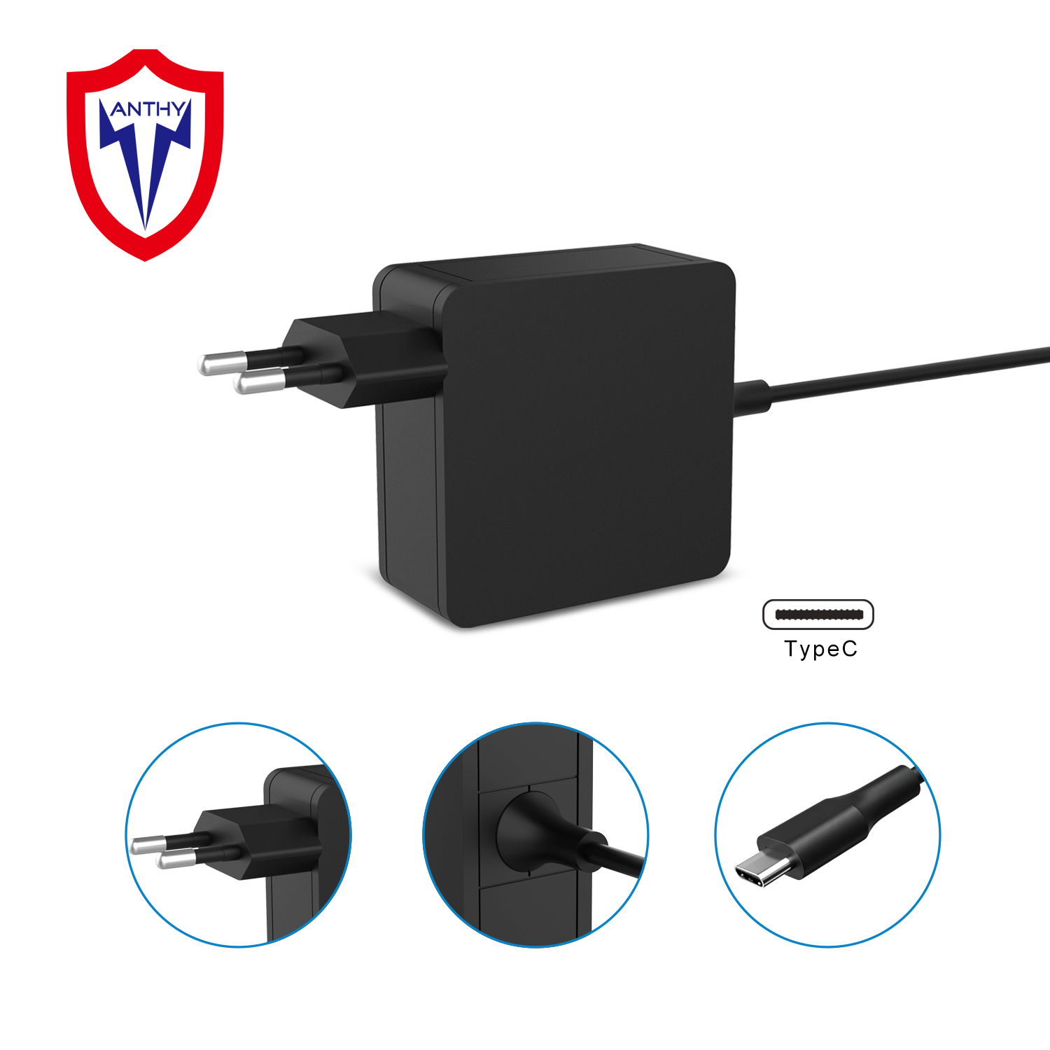 45W USB-C AC Adapter Compatible with Asus,Dell,Lenovo,HP