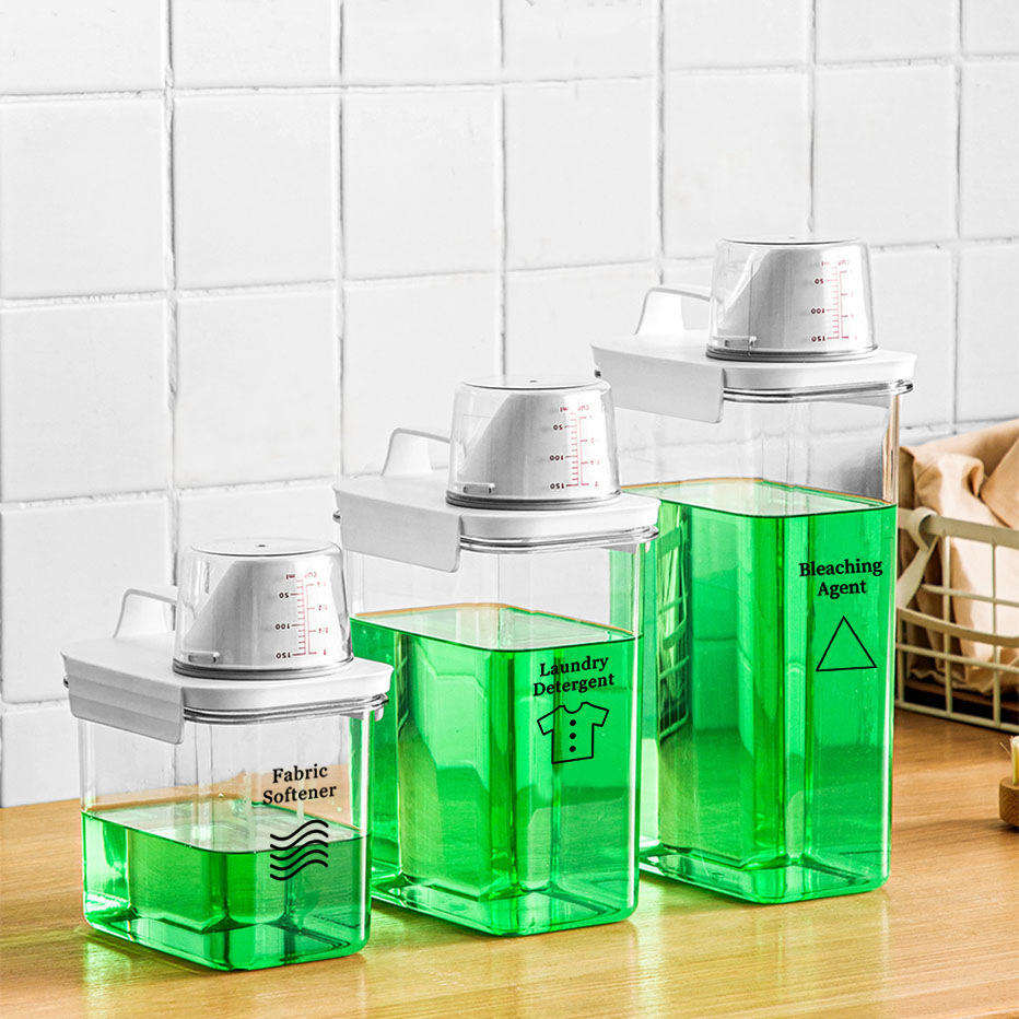 Large Capacity Seal with Cover Liquid Laundry Detergent Containers Soap Dispenser Bottle