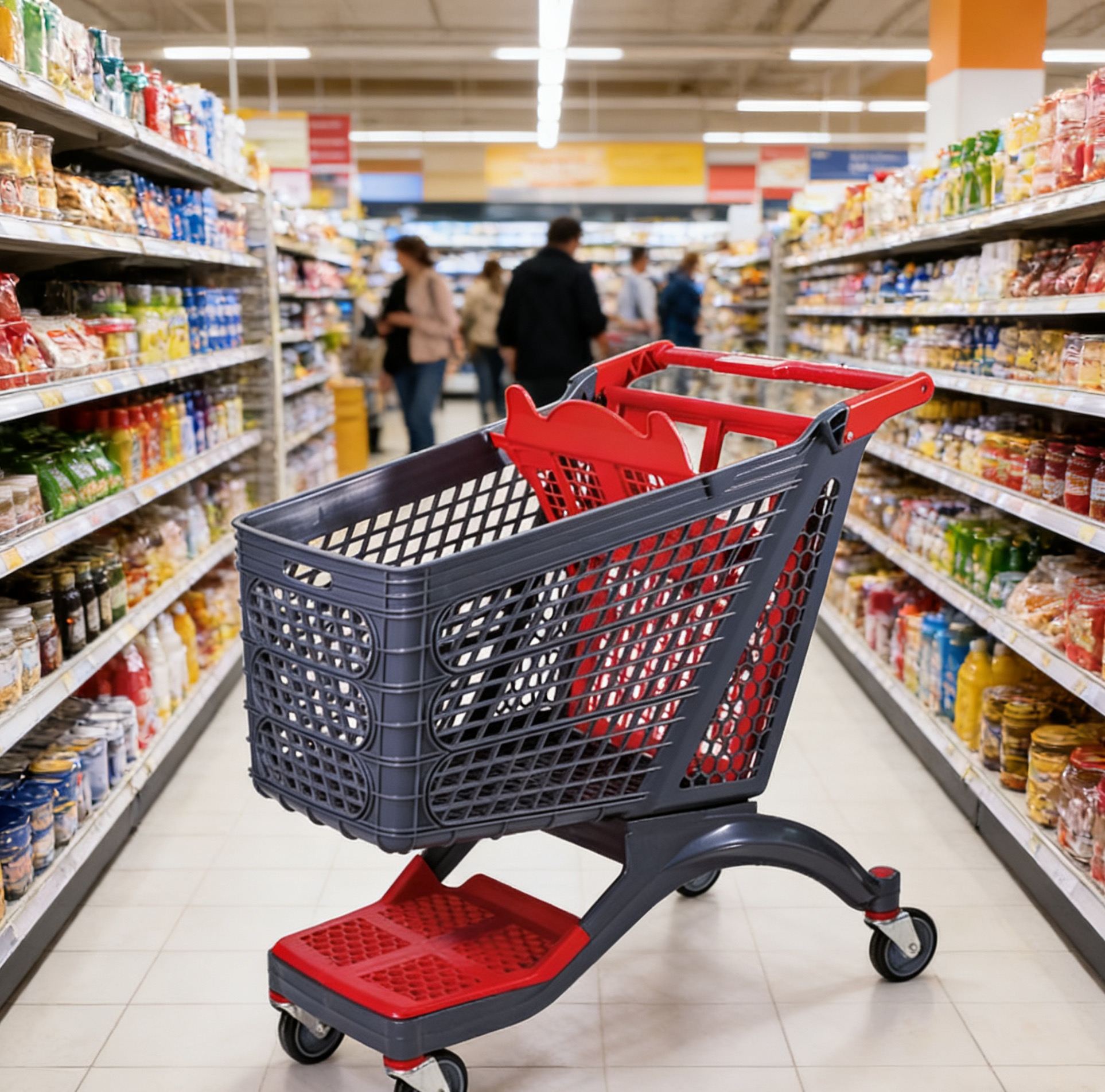 The safe use method and precautions of supermarket shopping cart!