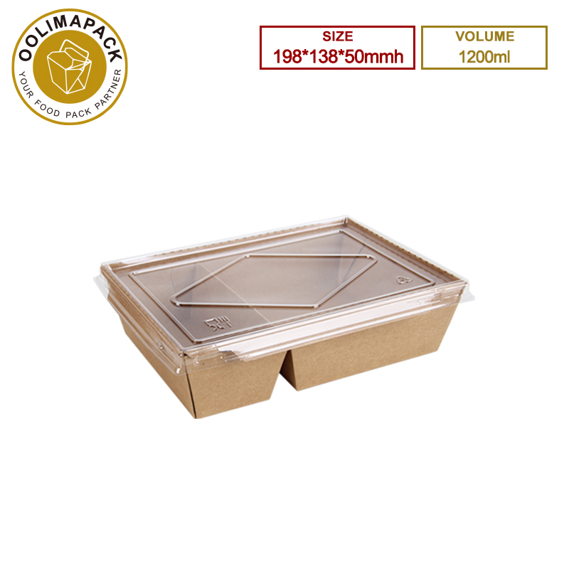 198*138*50mmh 1200ml Take Away Box With Lid