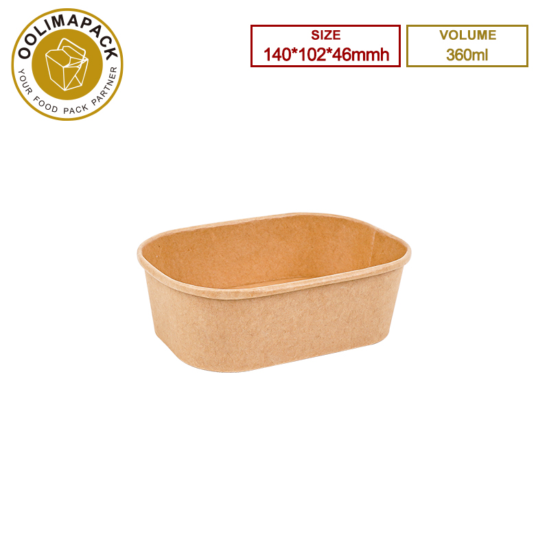 140*102*46mmh 360ml Rectangular Paper Box