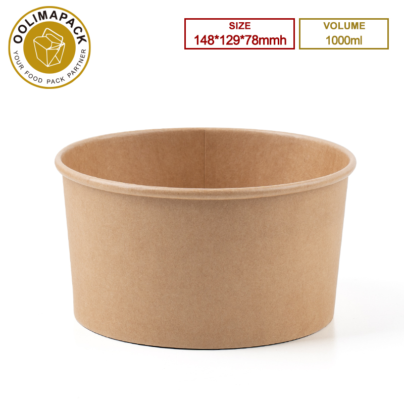 148*129*78mmh 1000ml Round Salad Bowl