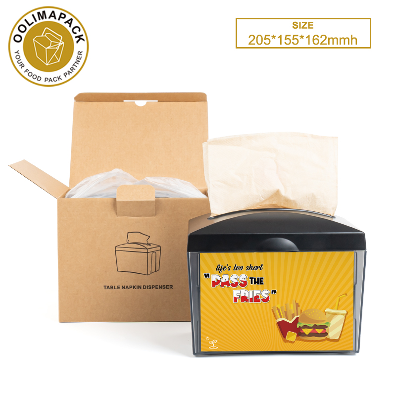 205*155*162mm Black napkin dispenser