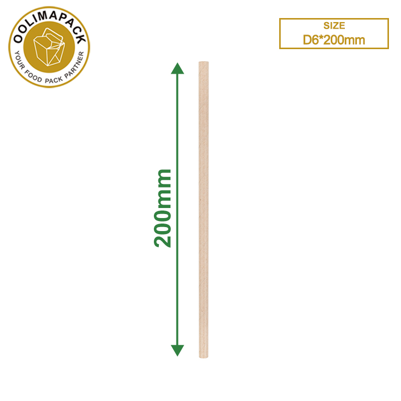 D6*200mm kraft Paper straw