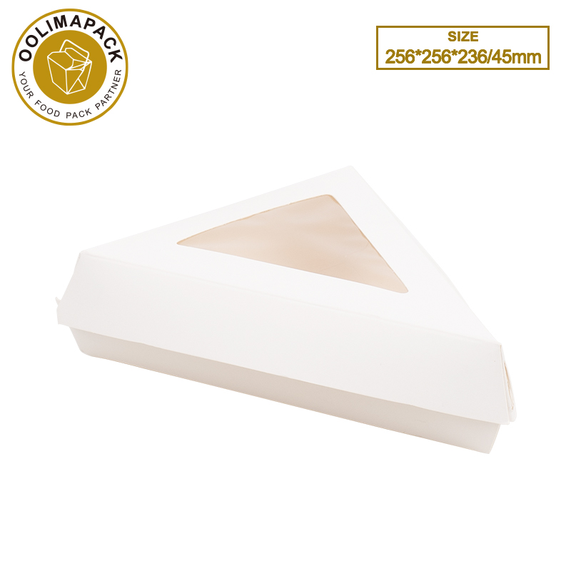 256*256*236/45mm White Triangle Pizza BOX