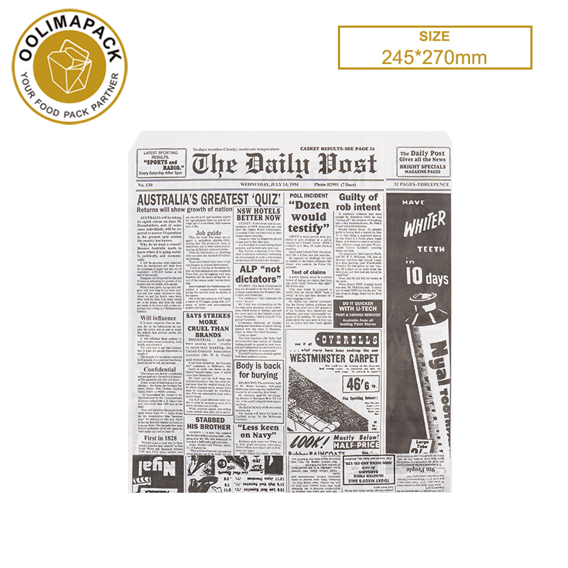 245*270mm Greaseproof paper bag