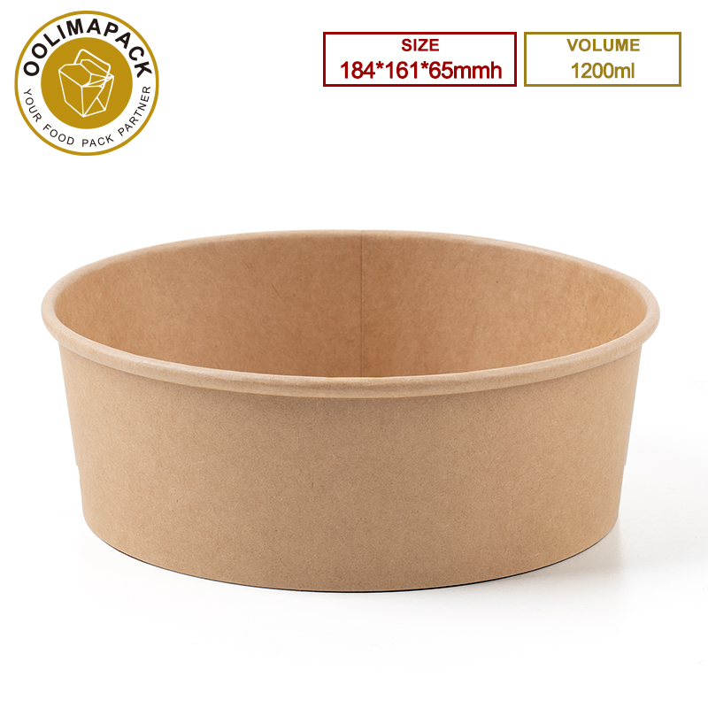 184*161*65mmh 1200ml Round Salad Bowl