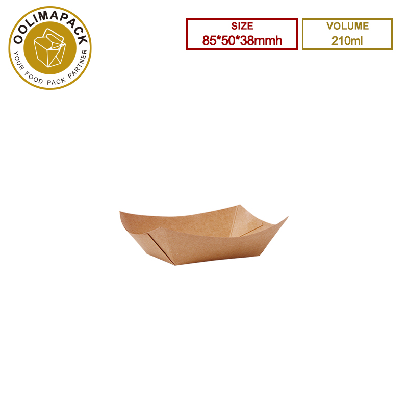85*50*38mmh 210ml Brwon Food Tray