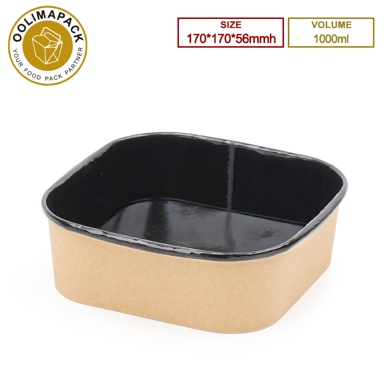170*170*56mmh 1000ml Rectangular Food Container
