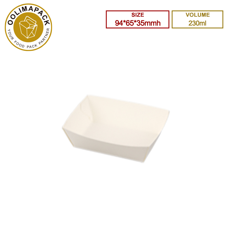 94*65*35mmh 230ml White Food Tray