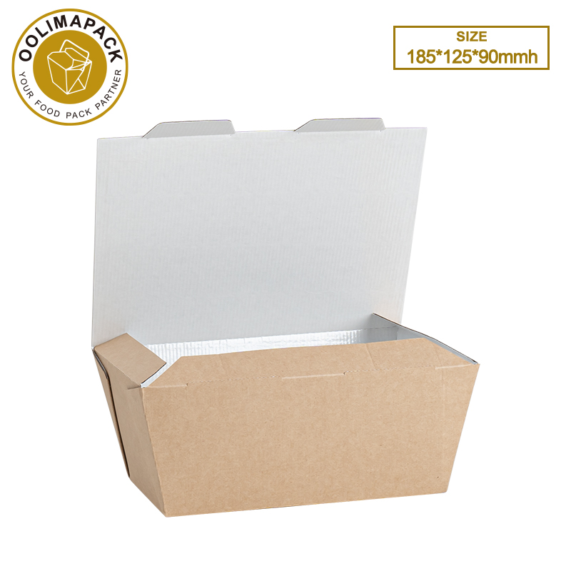 185*125*90mmh Corrugated paper food
containe With Window