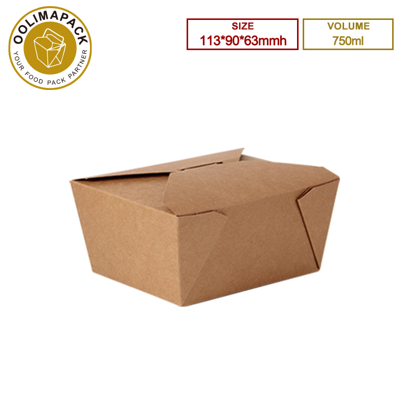 113*90*63mmh 750ml Brown Take Away Box