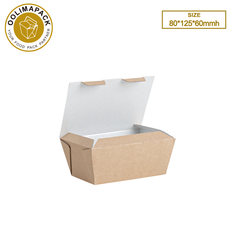 80*125*60mmh Corrugated paper food
containe With Window