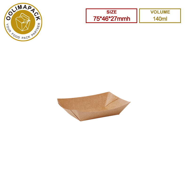 75*46*27mmh 140ml Brwon Food Tray