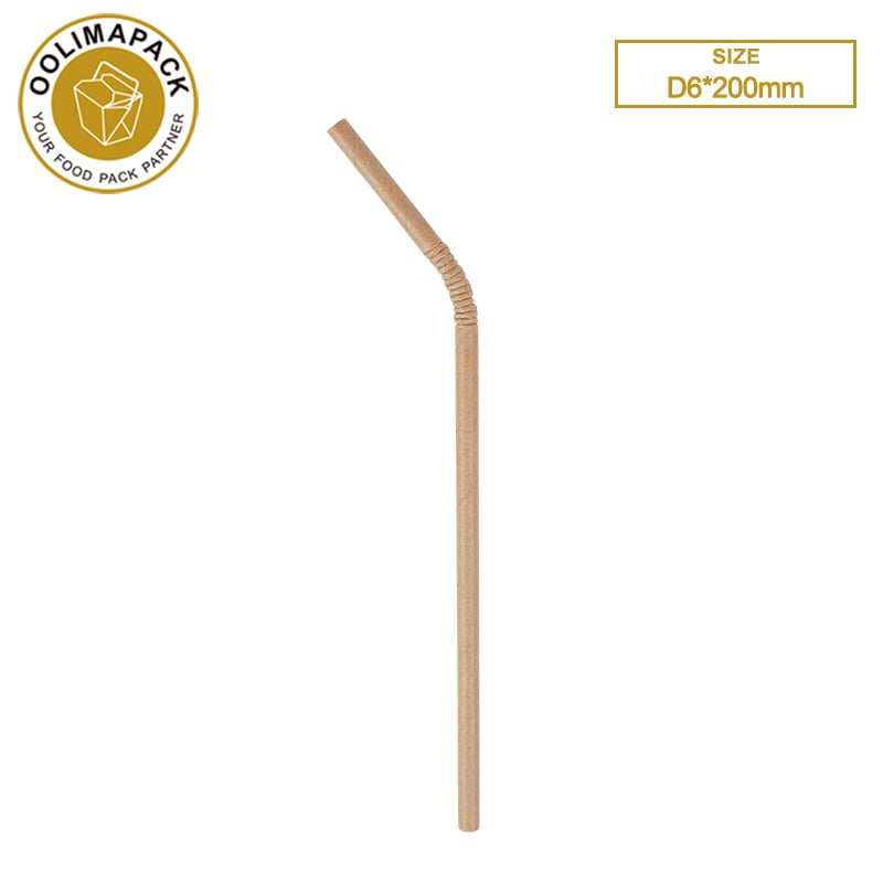 D6*200mm Flexible paper straw
