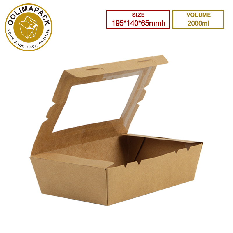 195*140*65mmh 2000ml Take Away Box