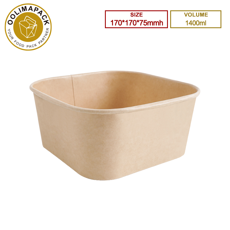 170*170*75mmh 1400ml Rectangular Paper Box2
