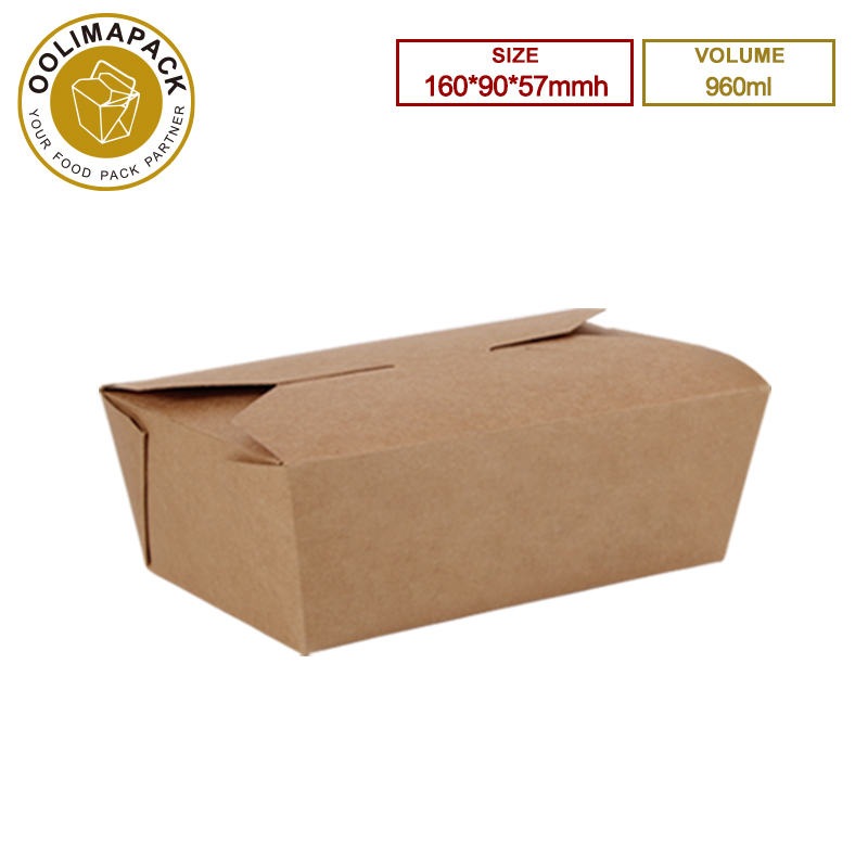 169*90*57mmh Brown 960ml Take Away Box