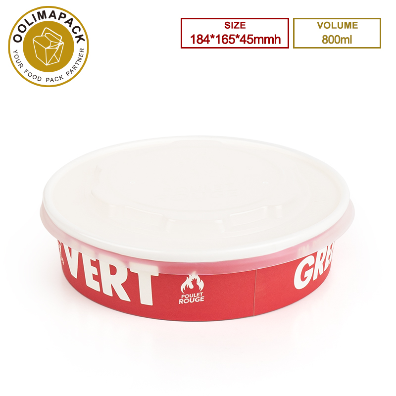 184*165*45mmh 800ml Round Salad Bowl