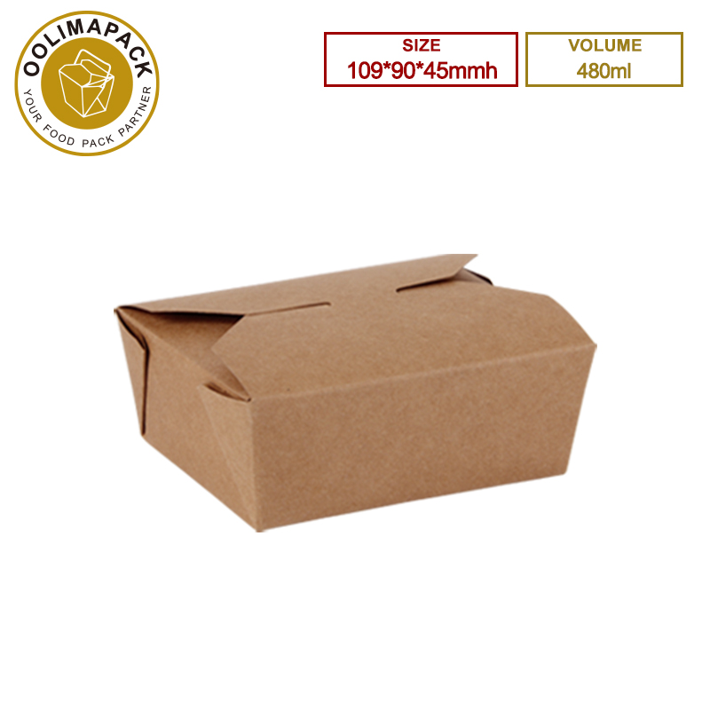109*90*45mmh Brown 480ml Take Away Box