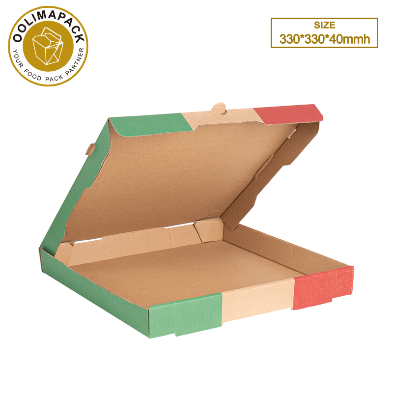 330*330*40mmh Red E-Flute Pizza Box