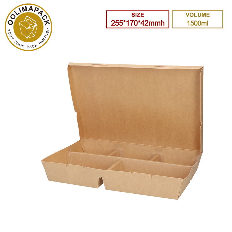 255*170*42mmh 1500ml Take Away Box 5-Compartment