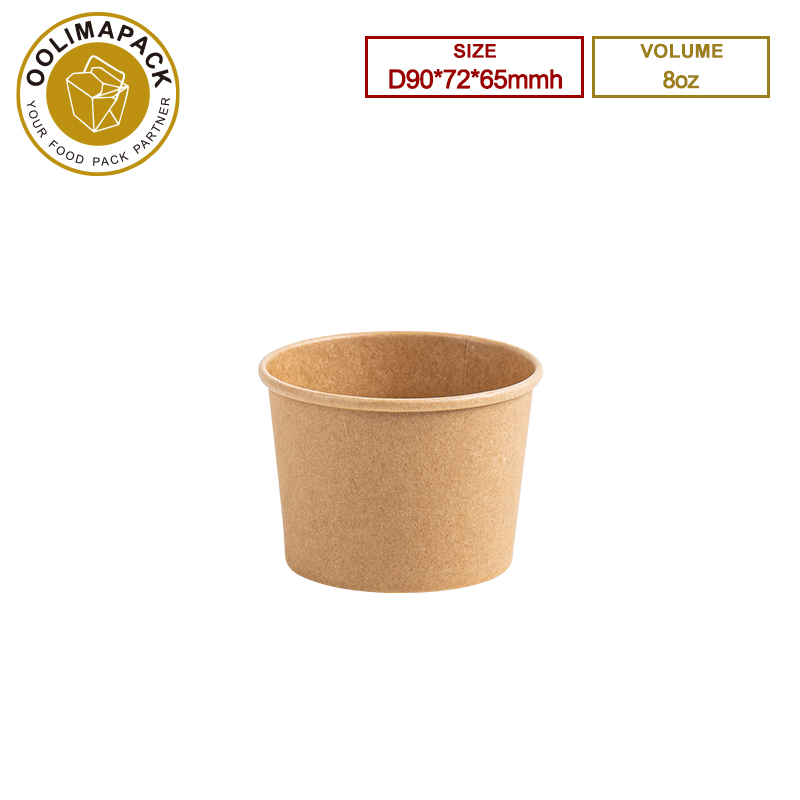 90*72*65mmh 8oz Brown Soup Cup