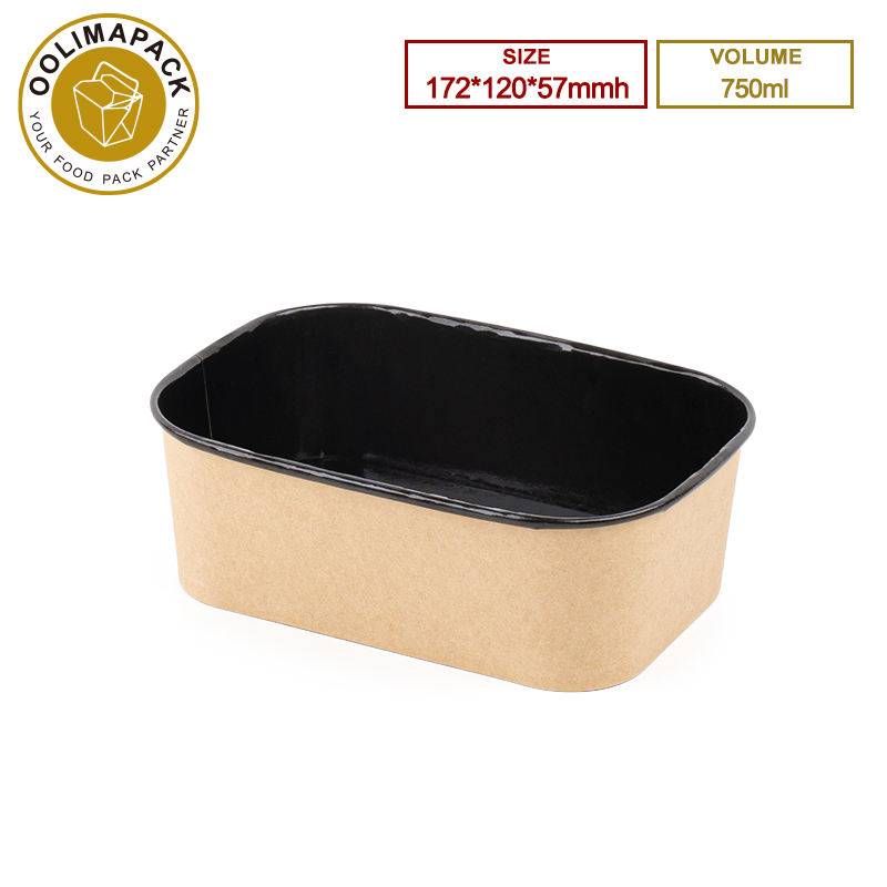 172*120*57mmh 750ml Rectangular Food Container