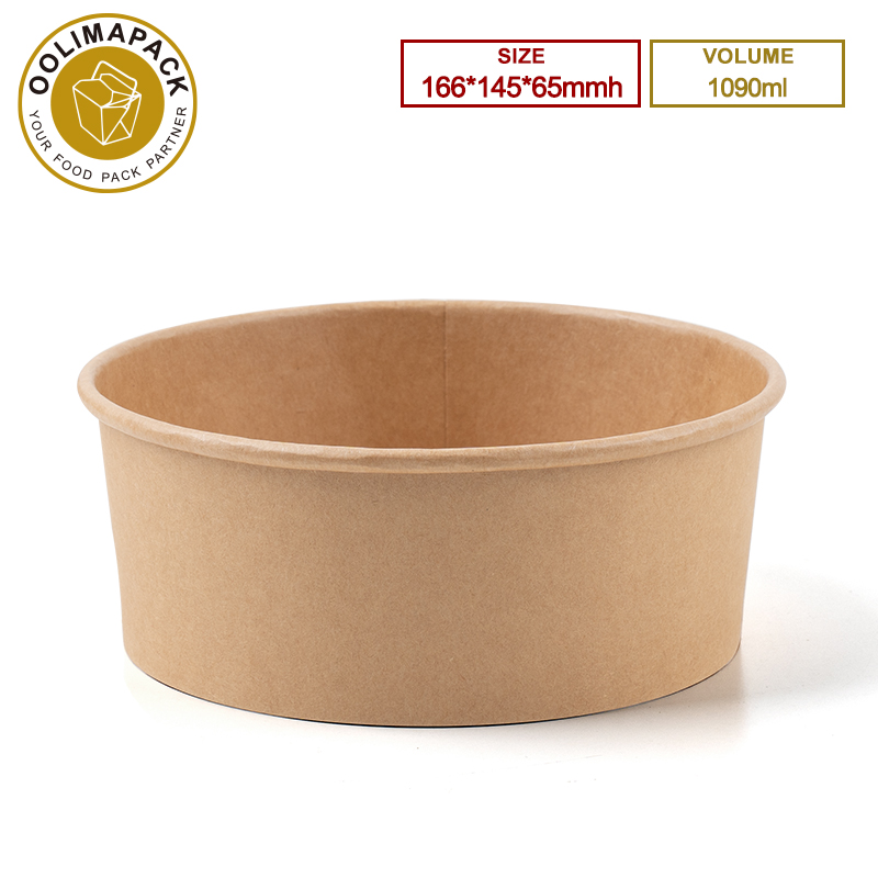 166*145*65mmh 1090ml Round Salad Bowl