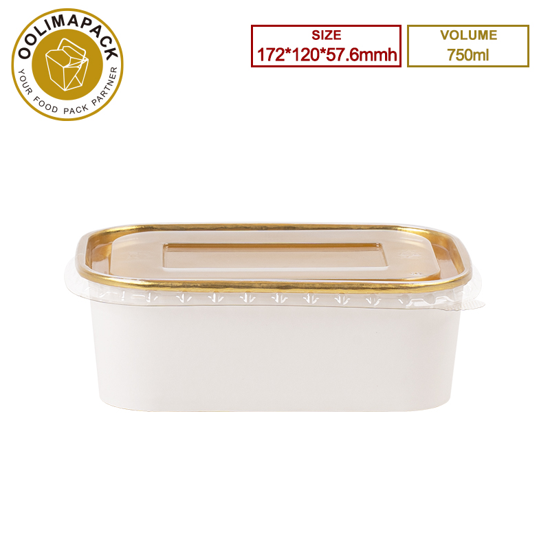 172*120*57.6mmh 750ml Rectangular salad bowl