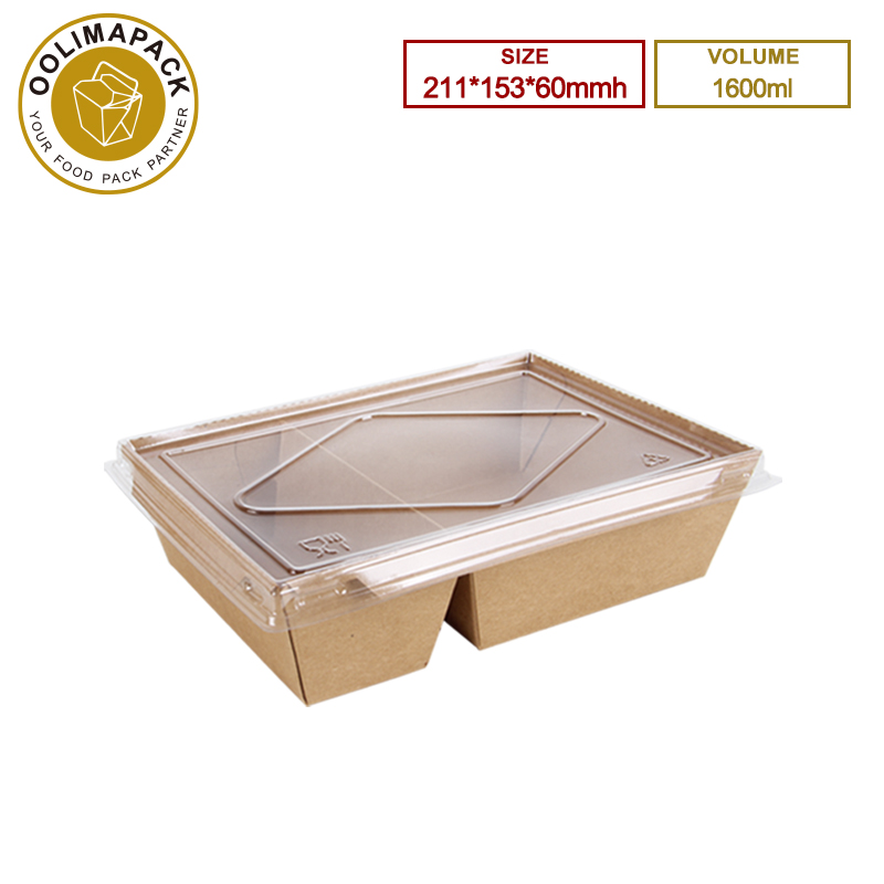 211*153*60mmh Black Take Away Box  With Lid