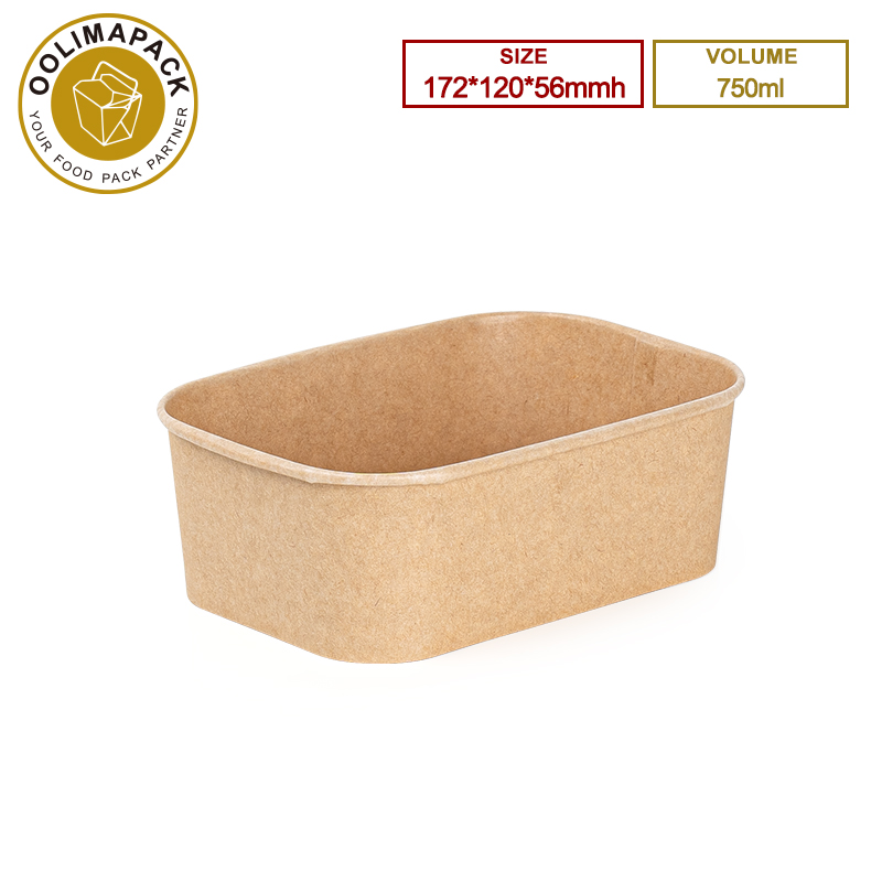 172*120*56mmh 750ml Rectangular Paper Box