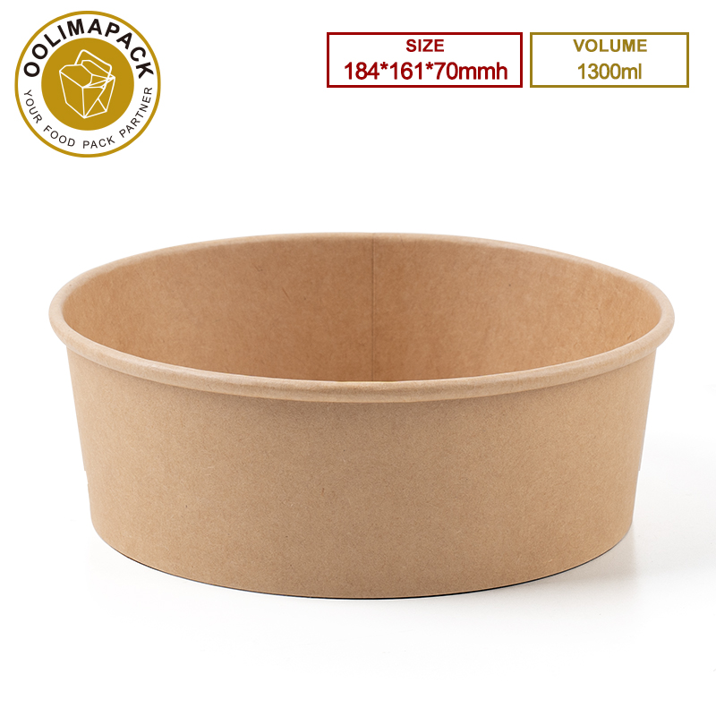 184*161*70mmh 1300ml Round Salad Bowl