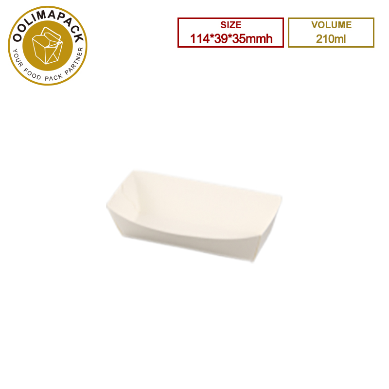 114*39*35mmh 210ml White Food Tray
