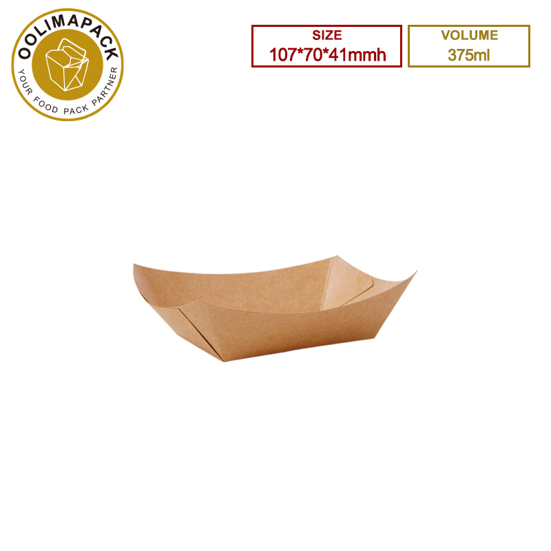107*70*41mmh 375ml Brwon Food Tray