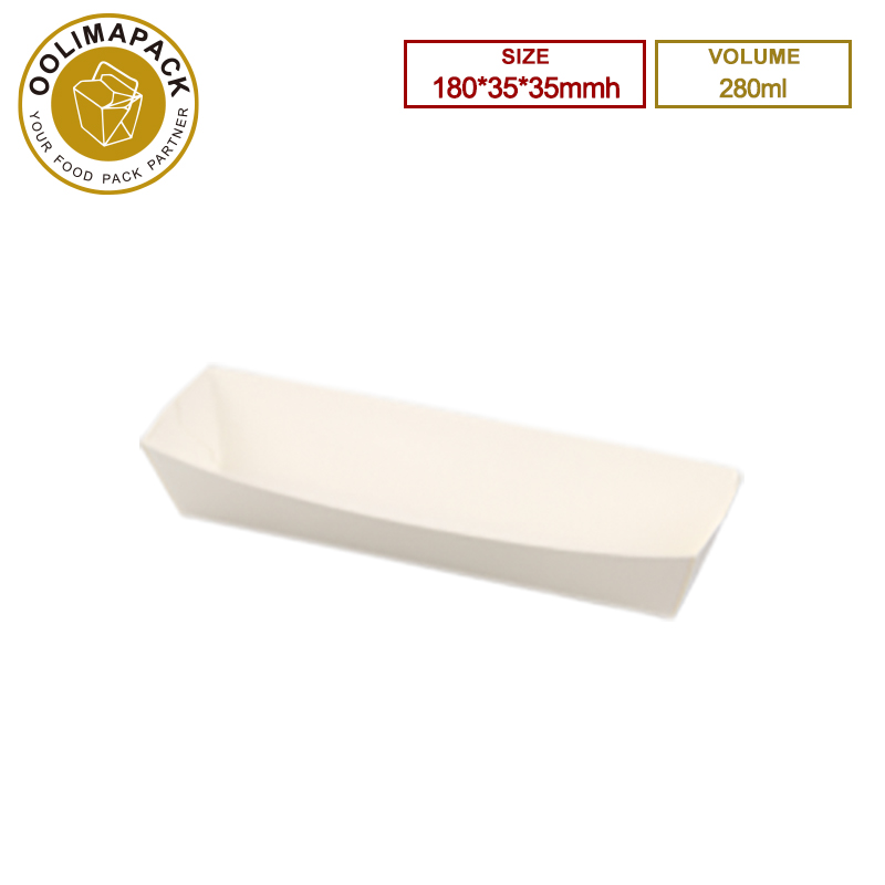 180*35*35mmh 280ml White Food Tray