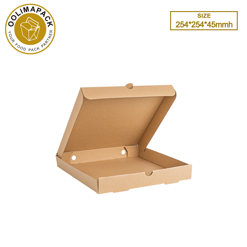 254*254*45mmh Brown E-Flute Pizza Box