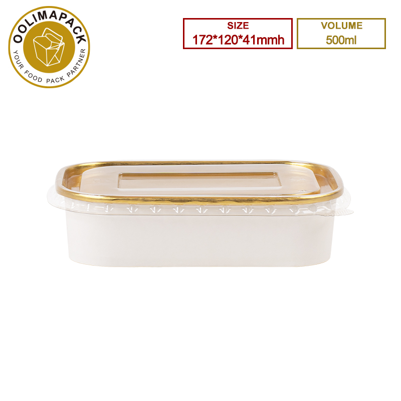 172*120*41mmh 500ml Rectangular salad bowl