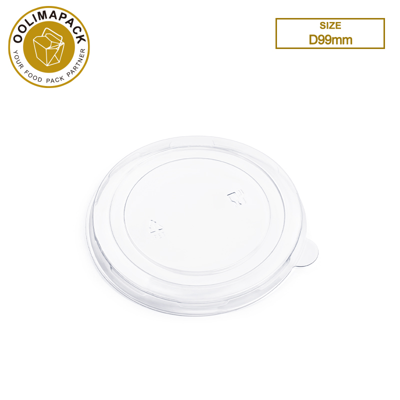 D99mm PET Soup Cup Flat Lid