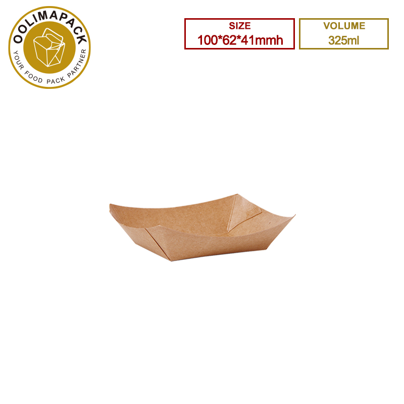 100*62*41mmh 325ml Brwon Food Tray