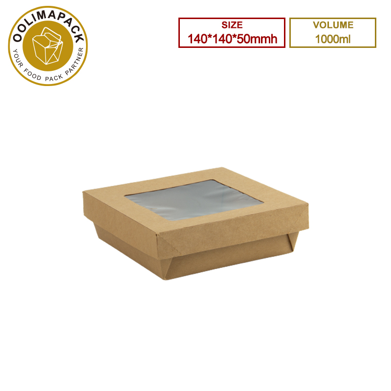 140*140*50mmh 1000ml Square Take Away Box