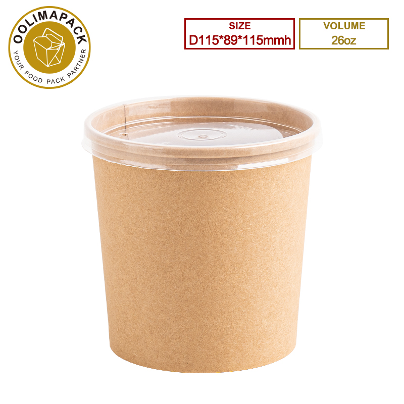 115*89*115mmh 26oz Brown Soup Cup