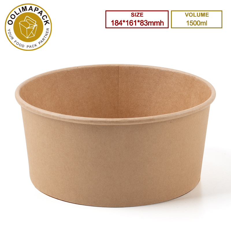 184*161*83mmh 1500ml Round Salad Bowl