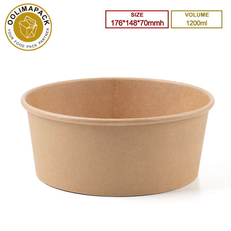 176*148*70mmh 1200ml Round Salad Bowl