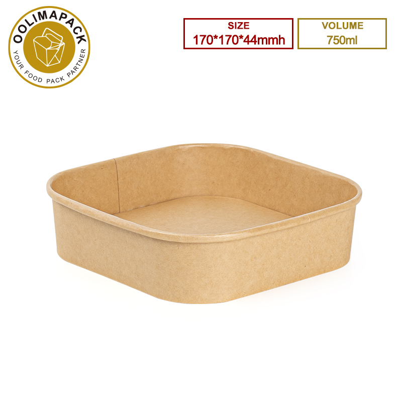 170*170*44mmh 750ml Rectangular Paper Box