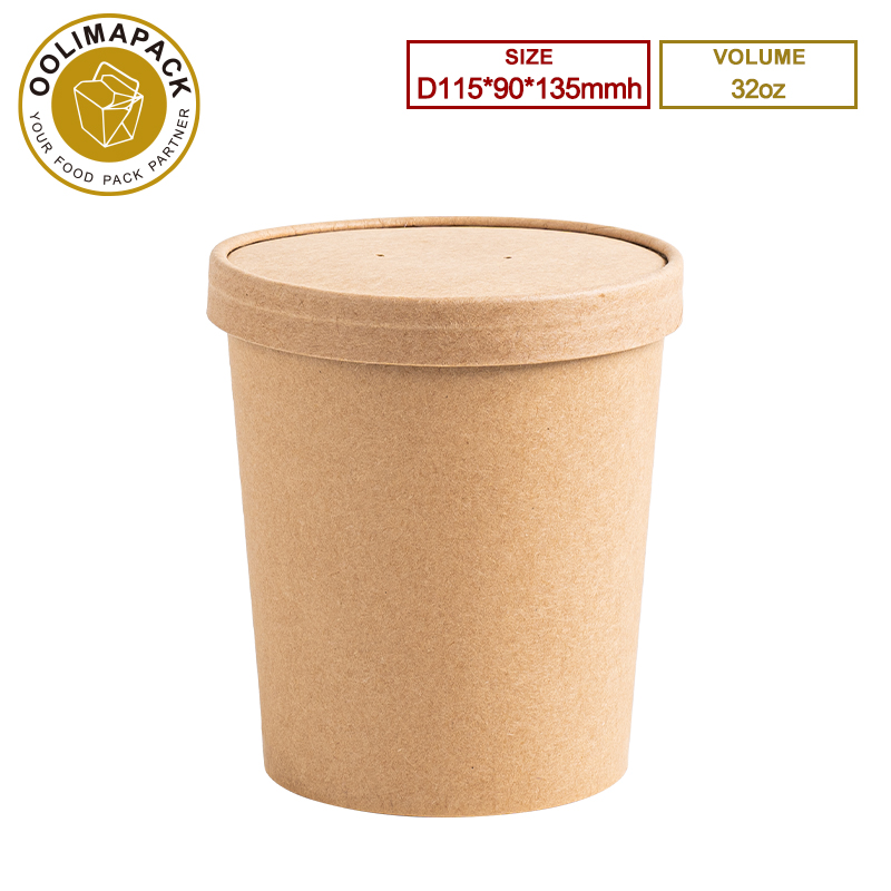 115*90*135mmh 32oz Brown Soup Cup